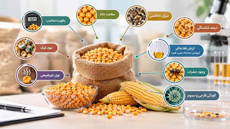 فروش ذرت دامی ؛ فاکتورهای کلیدی در تعیین کیفیت ذرت